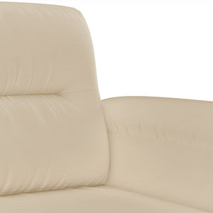 Ensemble de canapés 4 pcs avec coussins Crème Tissu microfibre