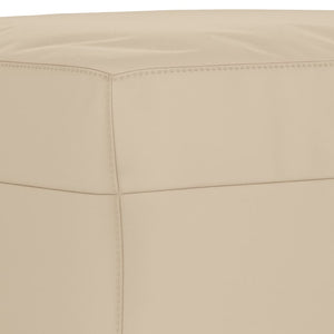 Ensemble de canapés 4 pcs avec coussins Crème Tissu microfibre