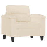 Ensemble de canapés 4 pcs avec coussins Beige Tissu microfibre