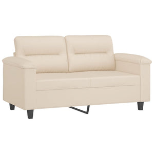 Ensemble de canapés 4 pcs avec coussins Beige Tissu microfibre