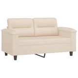 Ensemble de canapés 4 pcs avec coussins Beige Tissu microfibre