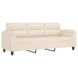 Ensemble de canapés 4 pcs avec coussins Beige Tissu microfibre