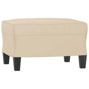Ensemble de canapés 3 pcs avec coussins crème tissu microfibre