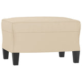 Ensemble de canapés 3 pcs avec coussins crème tissu microfibre