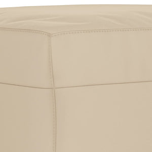 Ensemble de canapés 3 pcs avec coussins crème tissu microfibre