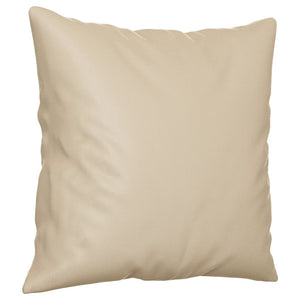 Ensemble de canapés 2 pcs avec coussins Crème Tissu microfibre