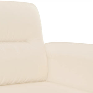 Ensemble de canapés 2 pcs avec coussins beige tissu microfibre