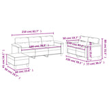 Ensemble de canapés 3 pcs coussins gris foncé tissu microfibre
