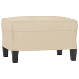Ensemble de canapés 3 pcs avec coussins crème tissu microfibre