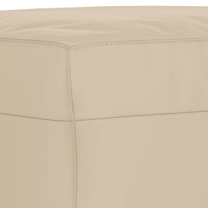 Ensemble de canapés 3 pcs avec coussins crème tissu microfibre