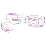 Ensemble de canapés 3 pcs avec coussins crème tissu microfibre
