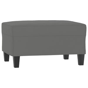 Ensemble de canapés 3 pcs coussins Gris foncé Tissu microfibre