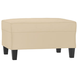 Ensemble de canapés 3 pcs avec coussins Crème Tissu microfibre
