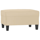 Ensemble de canapés 3 pcs avec coussins Crème Tissu microfibre