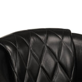 Chaise cabriolet noir cuir véritable