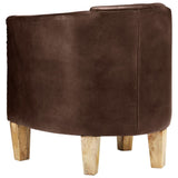 Fauteuil Marron foncé Cuir véritable
