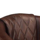 Fauteuil Marron foncé Cuir véritable