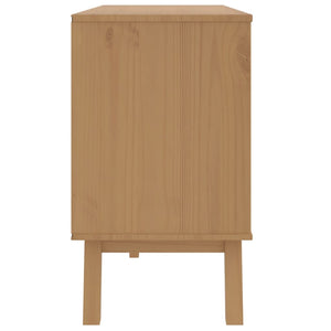 Armoire à tiroirs OLDEN gris et marron bois de pin solide