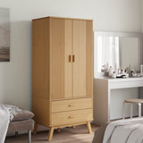 Garde-robe OLDEN marron 76,5x53x172 cm bois massif de pin