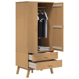 Garde-robe OLDEN marron 76,5x53x172 cm bois massif de pin