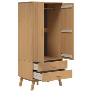Garde-robe OLDEN marron 76,5x53x172 cm bois massif de pin