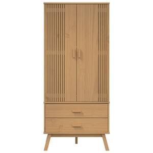 Garde-robe OLDEN marron 76,5x53x172 cm bois massif de pin