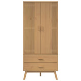 Garde-robe OLDEN marron 76,5x53x172 cm bois massif de pin