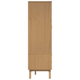 Garde-robe OLDEN gris et marron 76,5x53x172 cm bois massif pin