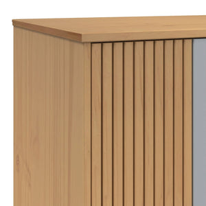 Garde-robe OLDEN gris et marron 76,5x53x172 cm bois massif pin