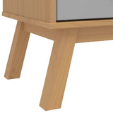 Garde-robe OLDEN gris et marron 76,5x53x172 cm bois massif pin