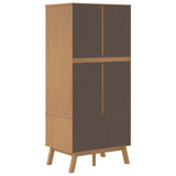 Garde-robe OLDEN blanc et marron 76,5x53x172 cm bois massif pin