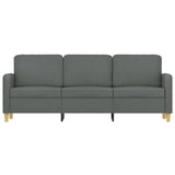 Canapé à 3 places Gris foncé 180 cm Tissu