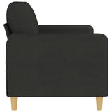 Canapé à 3 places Noir 180 cm Tissu