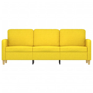 Canapé à 3 places Jaune clair 180 cm Tissu