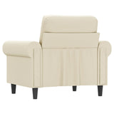 Fauteuil Crème 60 cm Similicuir