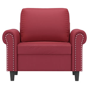 Fauteuil Rouge bordeaux 60 cm Similicuir