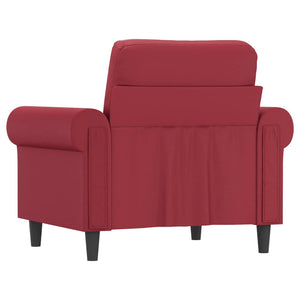 Fauteuil Rouge bordeaux 60 cm Similicuir