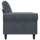 Fauteuil Gris foncé 60 cm Velours