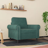 Fauteuil Vert foncé 60 cm Velours