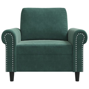Fauteuil Vert foncé 60 cm Velours