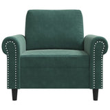 Fauteuil Vert foncé 60 cm Velours