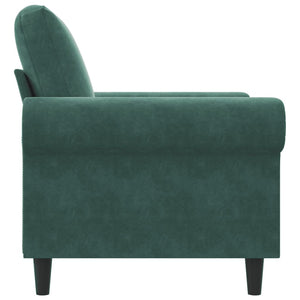 Fauteuil Vert foncé 60 cm Velours