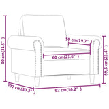 Fauteuil Vert foncé 60 cm Velours