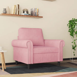 Fauteuil Rose 60 cm Velours