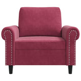 Fauteuil Rouge bordeaux 60 cm Velours