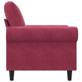 Fauteuil Rouge bordeaux 60 cm Velours