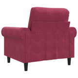 Fauteuil Rouge bordeaux 60 cm Velours