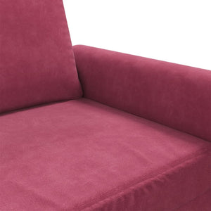 Fauteuil Rouge bordeaux 60 cm Velours