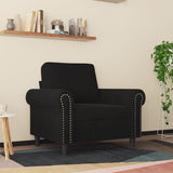 Fauteuil Noir 60 cm Velours