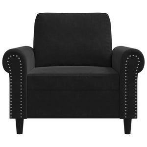 Fauteuil Noir 60 cm Velours
